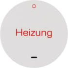 HAGER BOCCHIOTTI - Bilanciere con stampa "Heizung" e "0" Serie R.1/R.3/R.8 bianco polare lucido