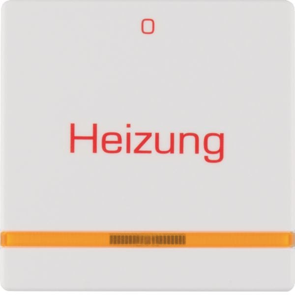 HAGER BOCCHIOTTI - Bilanciere con lente e serigrafia "Heizung" e "0" Q.1/Q.3 bianco polare velluto