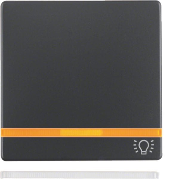 HAGER BOCCHIOTTI - Bilanciere con stampa simbolo x luce Serie Q.1/Q.3 antracite velluto, vernic.