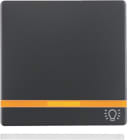 HAGER BOCCHIOTTI - Bilanciere con stampa simbolo x luce Serie Q.1/Q.3 antracite velluto, vernic.