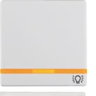 HAGER BOCCHIOTTI - Bilanciere con lente e con serigrafia x luce Berker Q.1/Q.3 bianco polare vellut