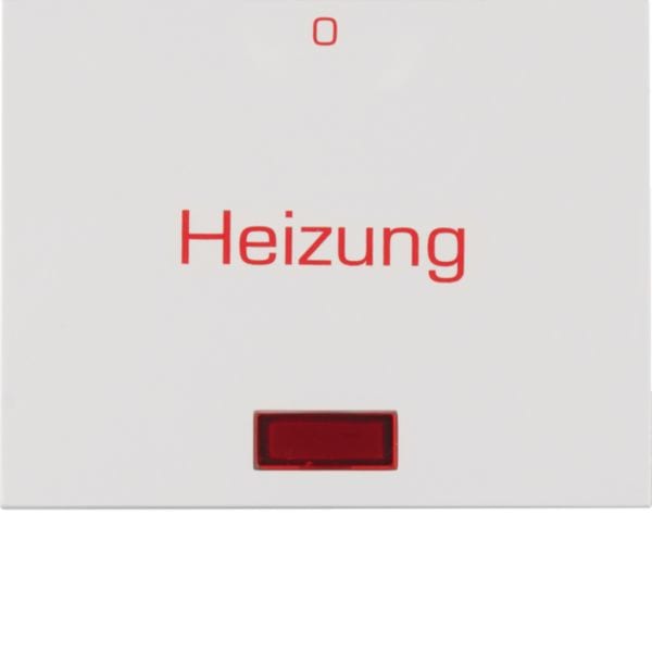 HAGER BOCCHIOTTI - Bilanciere con lente e serigrafia "Heizung" e "0" K.1/K.5 bianco polare lucido