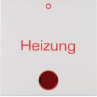 HAGER BOCCHIOTTI - Bilanciere con lente e serigrafia "Heizung" e "0" S.1/B.7 bianco polare opaco