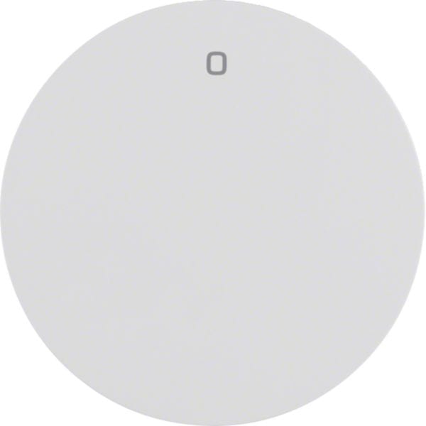 HAGER BOCCHIOTTI - Bilanciere con serigrafia "0" Berker R.1/R.3 bianco polare lucido