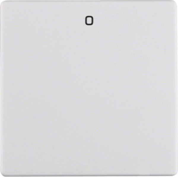 HAGER BOCCHIOTTI - Bilanciere con serigrafia "0" Berker Q.1/Q.3 bianco polare velluto