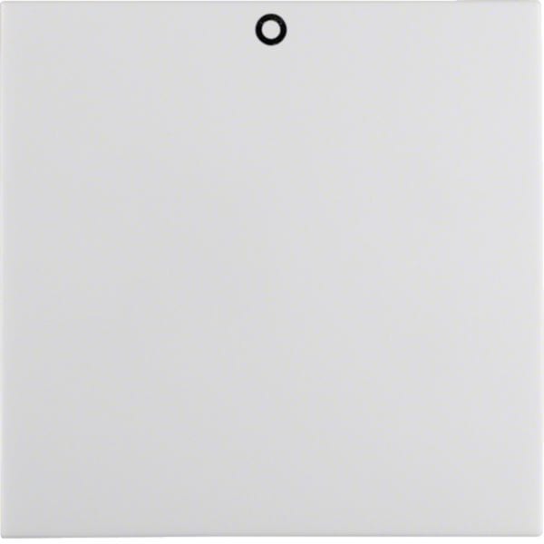 HAGER BOCCHIOTTI - Bilanciere con serigrafia "0" Berker S.1/B.3/B.7 bianco polare lucido