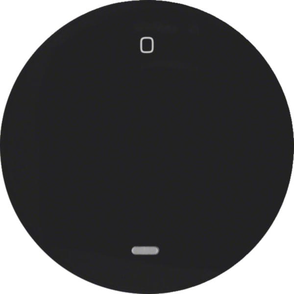 HAGER BOCCHIOTTI - Bilanciere con serigrafia "0" e lente trasparente Berker R.1/R.3 nero lucido