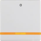 HAGER BOCCHIOTTI - Bilanciere con lente e con serigrafia "0" Berker Q.1/Q.3 bianco polare velluto