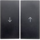 HAGER BOCCHIOTTI - Bilanciere doppio con serigrafia freccia Berker B.3/B.7 antracite opaco