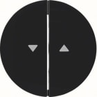 HAGER BOCCHIOTTI - Bilanciere doppio con serigrafia freccia Berker R.1/R.3 nero lucido