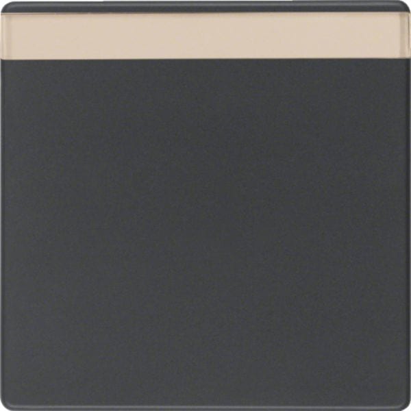 HAGER BOCCHIOTTI - Bilanciere con portaetichetta Berker Q.1/Q.3 antracite velluto, verniciato