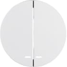 HAGER BOCCHIOTTI - Bilanciere doppio con lente trasparente Berker R.1/R.3 bianco polare lucido