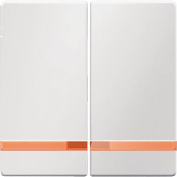 HAGER BOCCHIOTTI - Bilanciere doppio con lente Berker Q.1/Q.3 bianco polare velluto