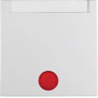 HAGER BOCCHIOTTI - Bilanciere con lente ed etichetta Berker S.1/B.3/B.7 bianco polare opaco