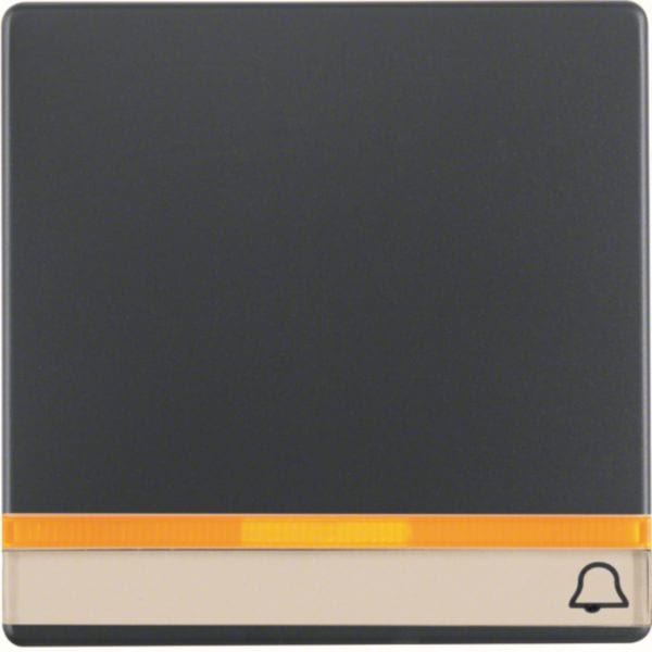 HAGER BOCCHIOTTI - Bilanciere con simbolo x suoneria Serie Q.1/Q.3 antracite Vellut, vernic.
