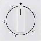 HAGER BOCCHIOTTI - Pezzo centrale per timer meccanico 15 min Berker S.1/B.3/B.7 bianco polare opaco