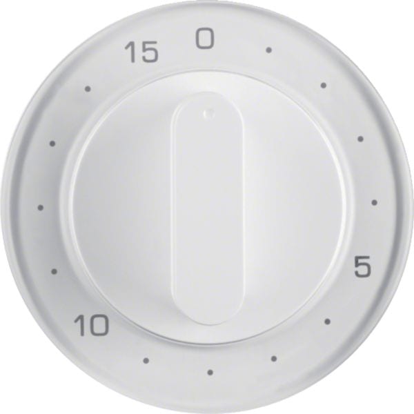 HAGER BOCCHIOTTI - Pezzo centrale x timer meccanico 15 minuti Berker R.1/R.3 bianco polare lucido