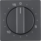 HAGER BOCCHIOTTI - Pezzo centrale per timer meccanico Berker Q.1/Q.3 antracite velluto, verniciato