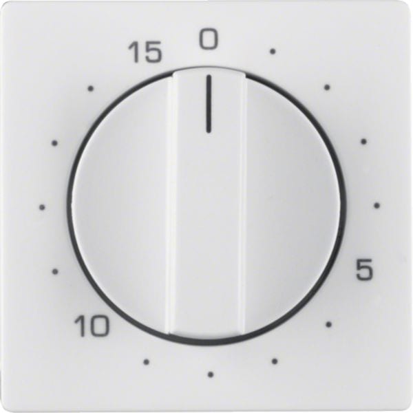 HAGER BOCCHIOTTI - Pezzo centrale per timer meccanico Berker Q.1/Q.3 bianco polare velluto