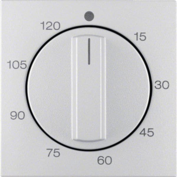 HAGER BOCCHIOTTI - Pezzo centrale per timer meccanico 120 min Berker B.7 alu opaco, verniciato
