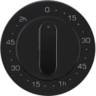 HAGER BOCCHIOTTI - Pezzo centrale per timer meccanico 120 minuti Berker R.1/R.3 nero lucido