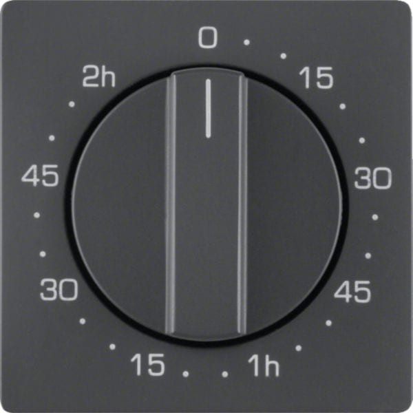 HAGER BOCCHIOTTI - Pezzo centrale per timer meccanico Berker Q.1/Q.3 antracite velluto, verniciato