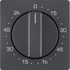 HAGER BOCCHIOTTI - Pezzo centrale per timer meccanico Berker Q.1/Q.3 antracite velluto, verniciato
