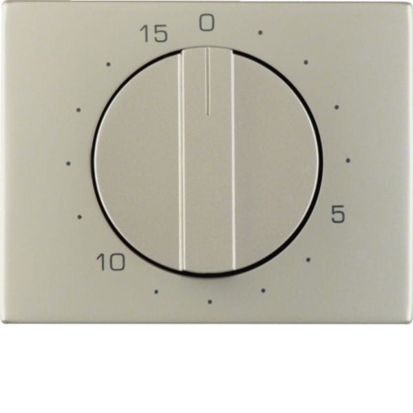 HAGER BOCCHIOTTI - Pezzo centrale per timer meccanico 15 minuti K.5 acciaio inox, metallo opaco