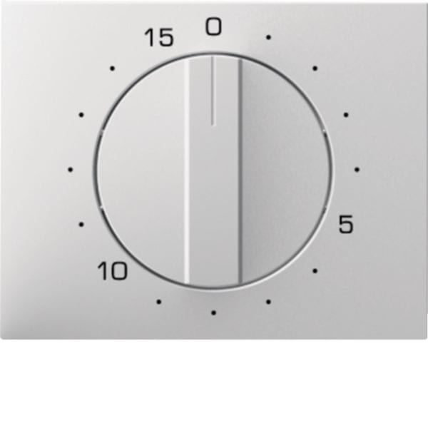 HAGER BOCCHIOTTI - Pezzo centrale per timer meccanico 15  minuti Berker K.1 bianco polare lucido