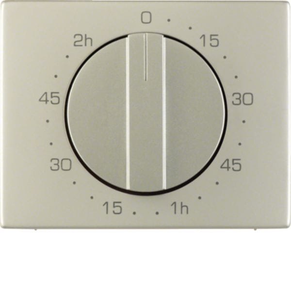 HAGER BOCCHIOTTI - Pezzo centrale per timer meccanico 120 minuti K.5 acciaio inox, metallo opaco