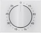 HAGER BOCCHIOTTI - Pezzo centrale per timer meccanico 120 minuti Berker K.1 bianco polare lucido