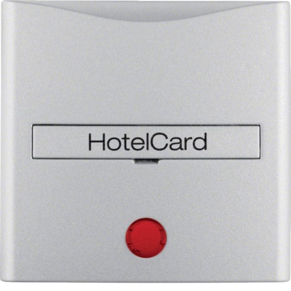HAGER BOCCHIOTTI - Pezzo centrale con serigrafia per pulsante Hotel Card B.7 alu opaco, verniciato