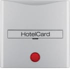 HAGER BOCCHIOTTI - Pezzo centrale con serigrafia per pulsante Hotel Card B.7 alu opaco, verniciato