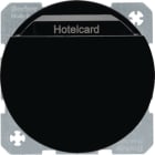HAGER BOCCHIOTTI - Interruttore a relè con mascherina centrale per Hotel Card R.1/R.3 nero lucido