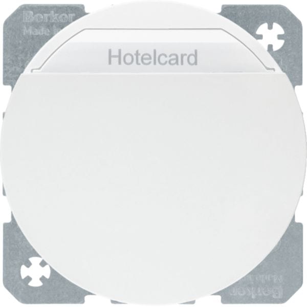 HAGER BOCCHIOTTI - Int. a relè con mascherina centrale x Hotel Card Serie R.1/R.3 bianco pol. luc.