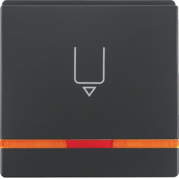 HAGER BOCCHIOTTI - Pezzo c.le con stampa x Puls. Hotel Card Serie Q.1/Q.3 antrac.velluto, vern.