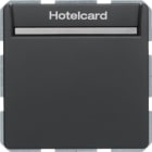 HAGER BOCCHIOTTI - Int. a relè con mascherina c.le x Hotel Card Serie Q.1/Q.3 antrac.vellut, vern.