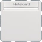 HAGER BOCCHIOTTI - Int. a relè con mascherina c.le x Hotel Card Serie Q.1/Q.3 bianco polare vellut