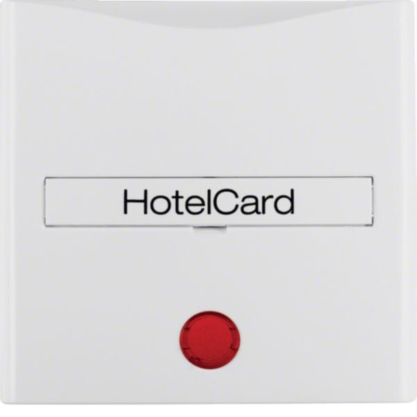HAGER BOCCHIOTTI - Pezzo c.le con stampa x Puls. Hotel Card Serie S.1/B.3/B.7 bianco polare lucido