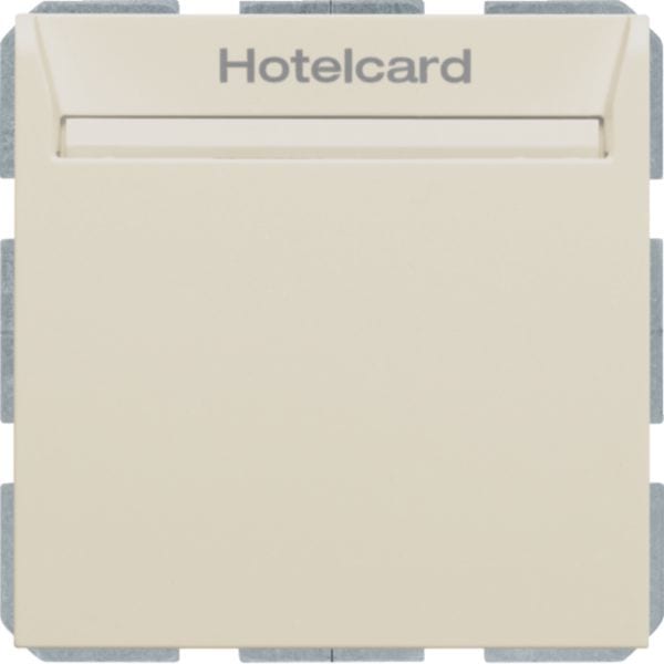 HAGER BOCCHIOTTI - Interruttore a relè con mascherina c.le x Hotel Card Berker S.1 bianco lucido
