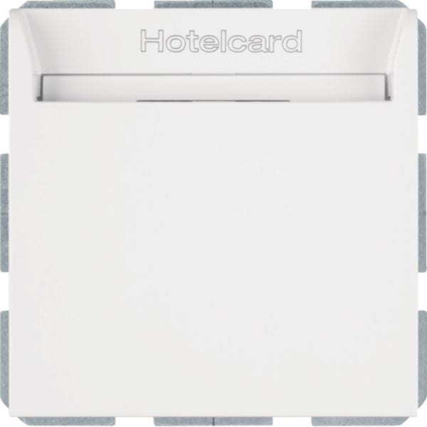 HAGER BOCCHIOTTI - Int. a relè con mascherina centrale x Hotel Card Serie S.1 bianco polare lucido