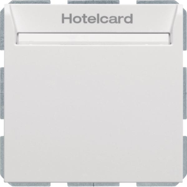 HAGER BOCCHIOTTI - Int. a relè con mascherina c.le x Hotel Card Serie S.1/B.3/B.7 bianco pol. opac