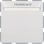 HAGER BOCCHIOTTI - Int. a relè con mascherina c.le x Hotel Card Serie S.1/B.3/B.7 bianco pol. opac