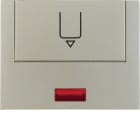 HAGER BOCCHIOTTI - Pezzo c.le con stampa x Puls. Hotel Card Serie K.5 acciaio inox opaco, vern.