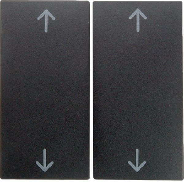 HAGER BOCCHIOTTI - Bilanciere doppio con serigrafia frecce Berker B.3/B.7 antracite opaco