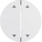 HAGER BOCCHIOTTI - Bilanciere doppio con serigrafia frecce Berker R.1/R.3 bianco polare lucido