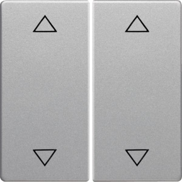 HAGER BOCCHIOTTI - Bilanciere doppio con serigrafia frecce Berker Q.1/Q.3 alu velluto, verniciato