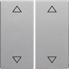 HAGER BOCCHIOTTI - Bilanciere doppio con serigrafia frecce Berker Q.1/Q.3 alu velluto, verniciato