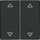 HAGER BOCCHIOTTI - Bilanciere doppio con serigrafia frecce Q.1/Q.3 antracite velluto, verniciato