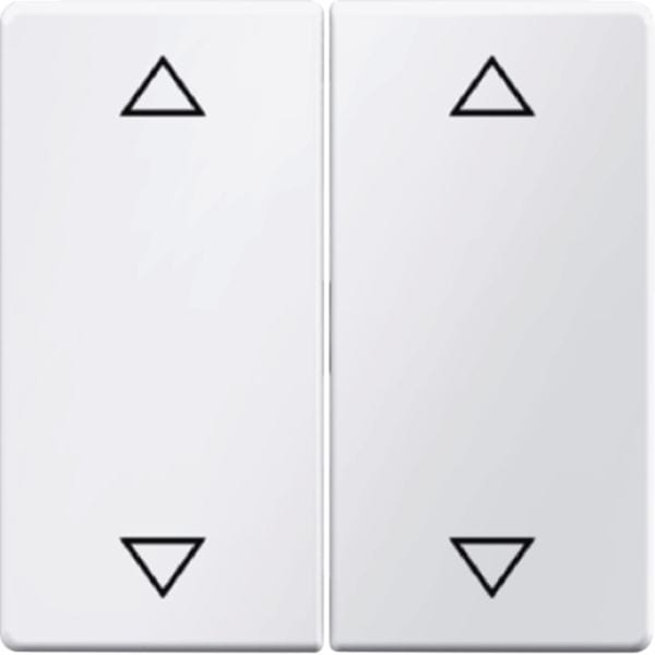 HAGER BOCCHIOTTI - Bilanciere doppio con serigrafia frecce Berker Q.1/Q.3 bianco polare velluto